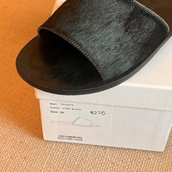 Ancient Greek pony hair taygete sandal slides 38. - Picture 2 of 4